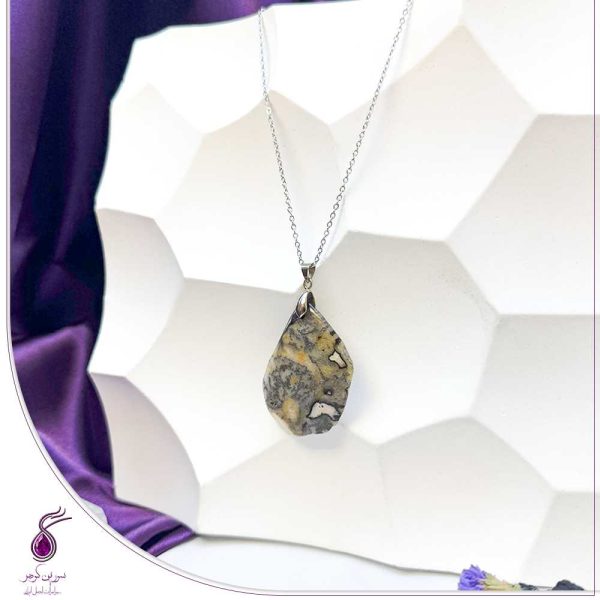 آویز سنگ عقیق خزه ای